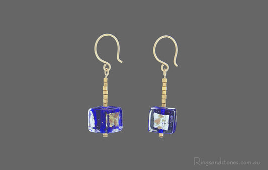 Original gold Murano glass earrings.