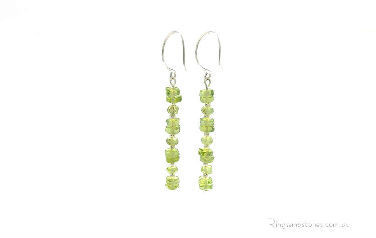 Sterling silver peridot earrings