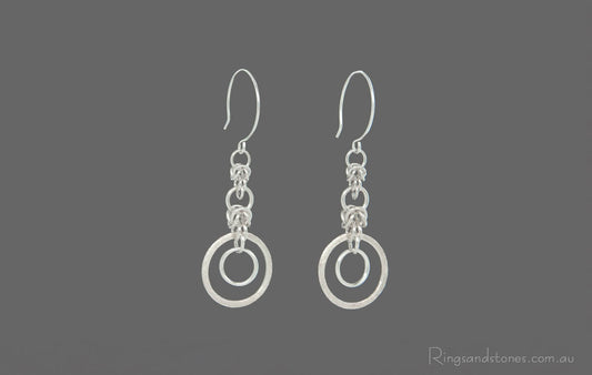 Long sterling silver earrings