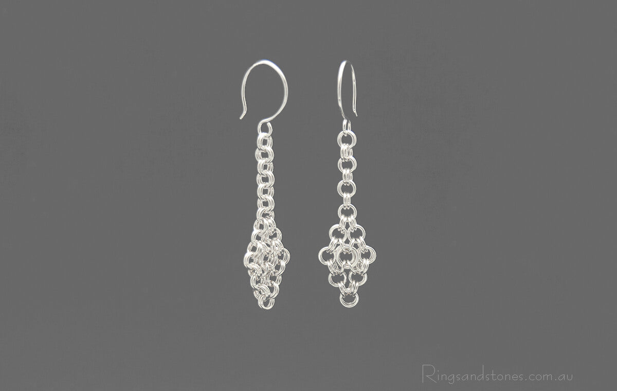 Sterling silver long earrings