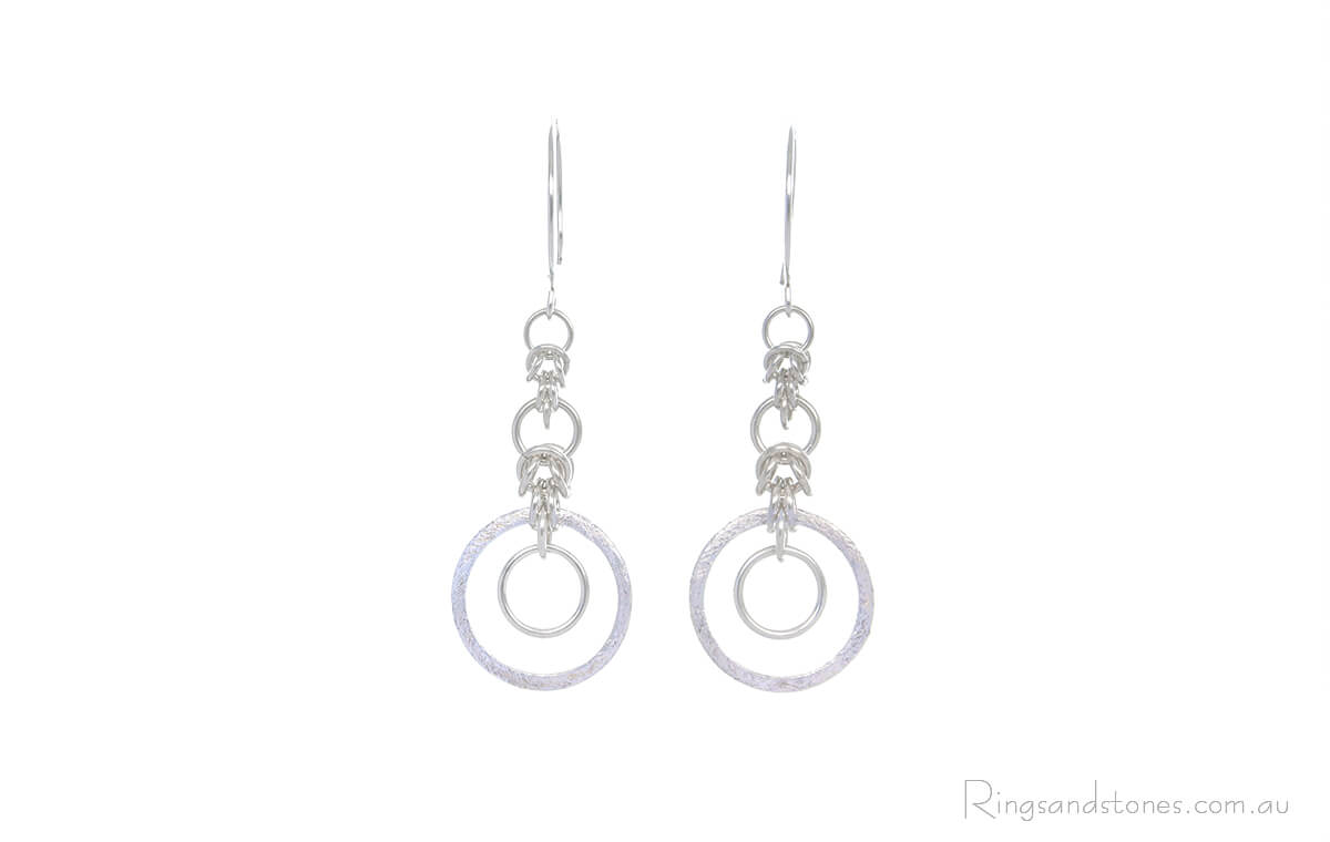 Silver earrings. Original boho gypsy style silver earrings.
