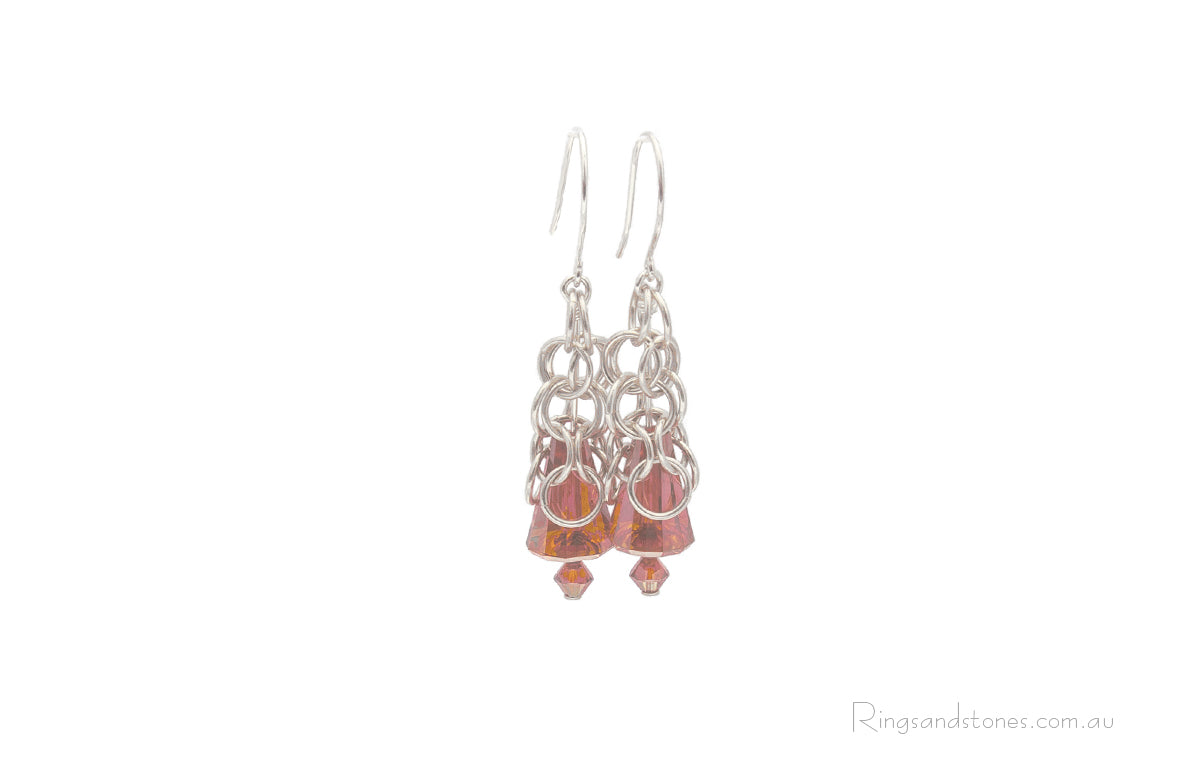 Sterling silver Swarovski crystal earrings