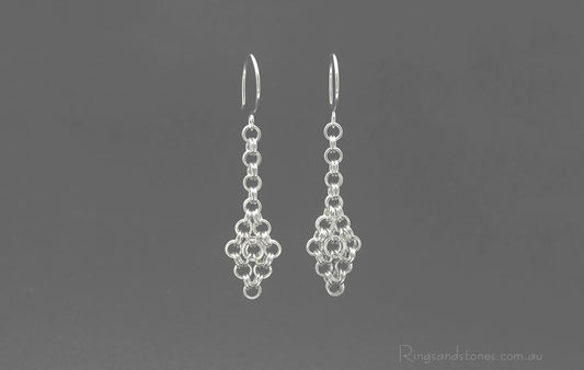 Silver chain earrings