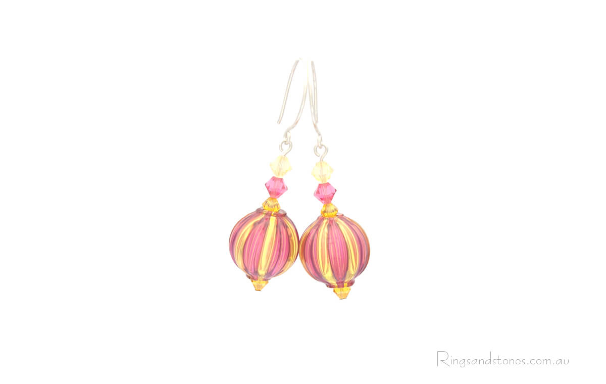 Blown glass Murano glass earrings