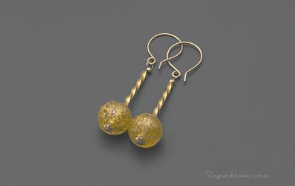 Original long gold earrings