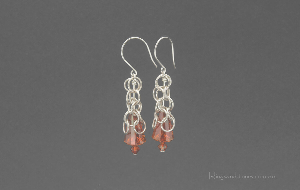 Unique handcrafted sterling silver earrings