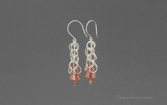 Unique handcrafted sterling silver earrings