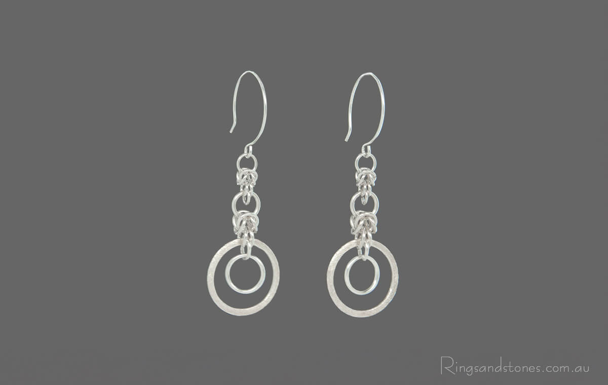 Long sterling silver earrings