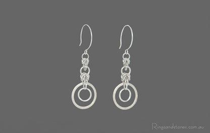 Long sterling silver earrings