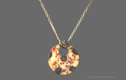 Gold chain Murano glass pendant necklace