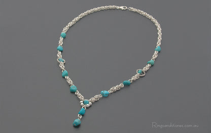 Original turquoise sterling silver necklace
