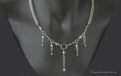 Sterling silver Necklace handcrafted chainmaille chain