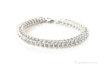 Sterling silver thick chain bracelet