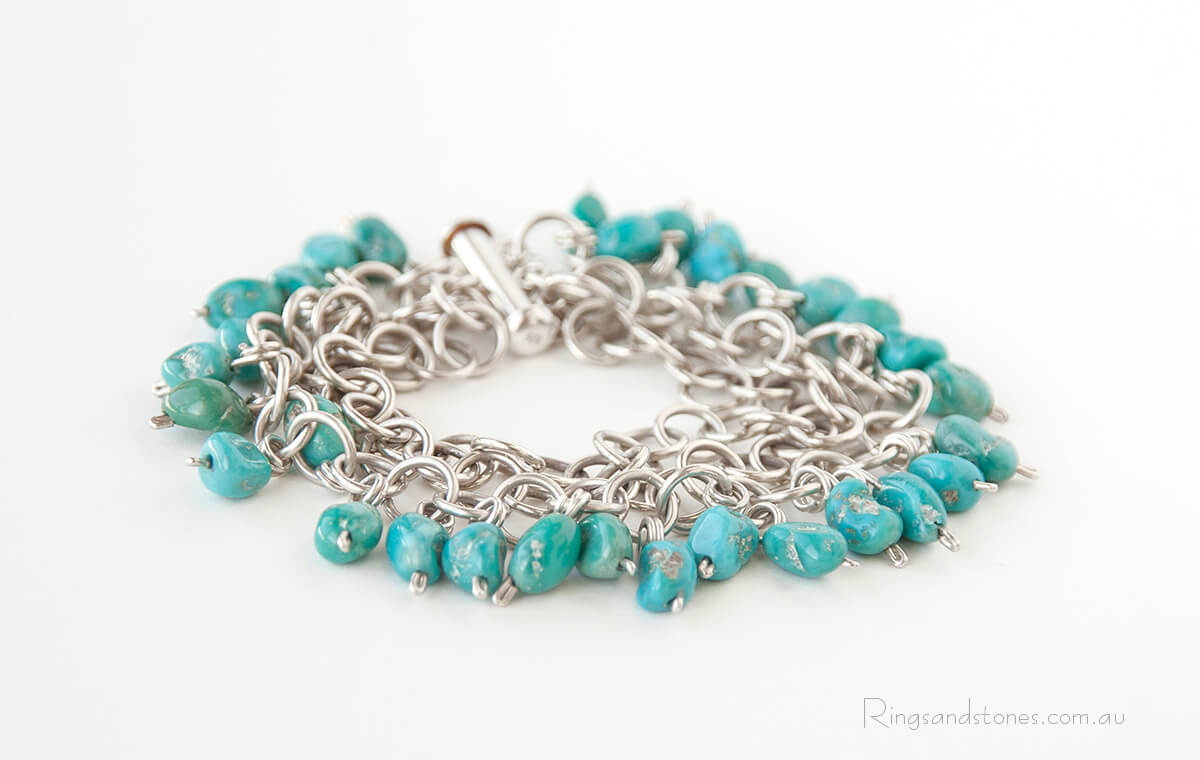 Turquoise sterling silver bracelet