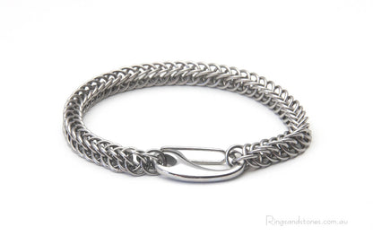 Stainless steel handcrafted chainmaille bracelet