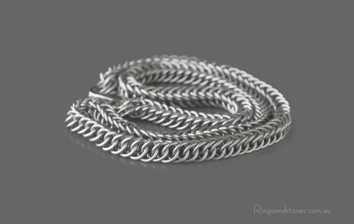 mans steel necklace