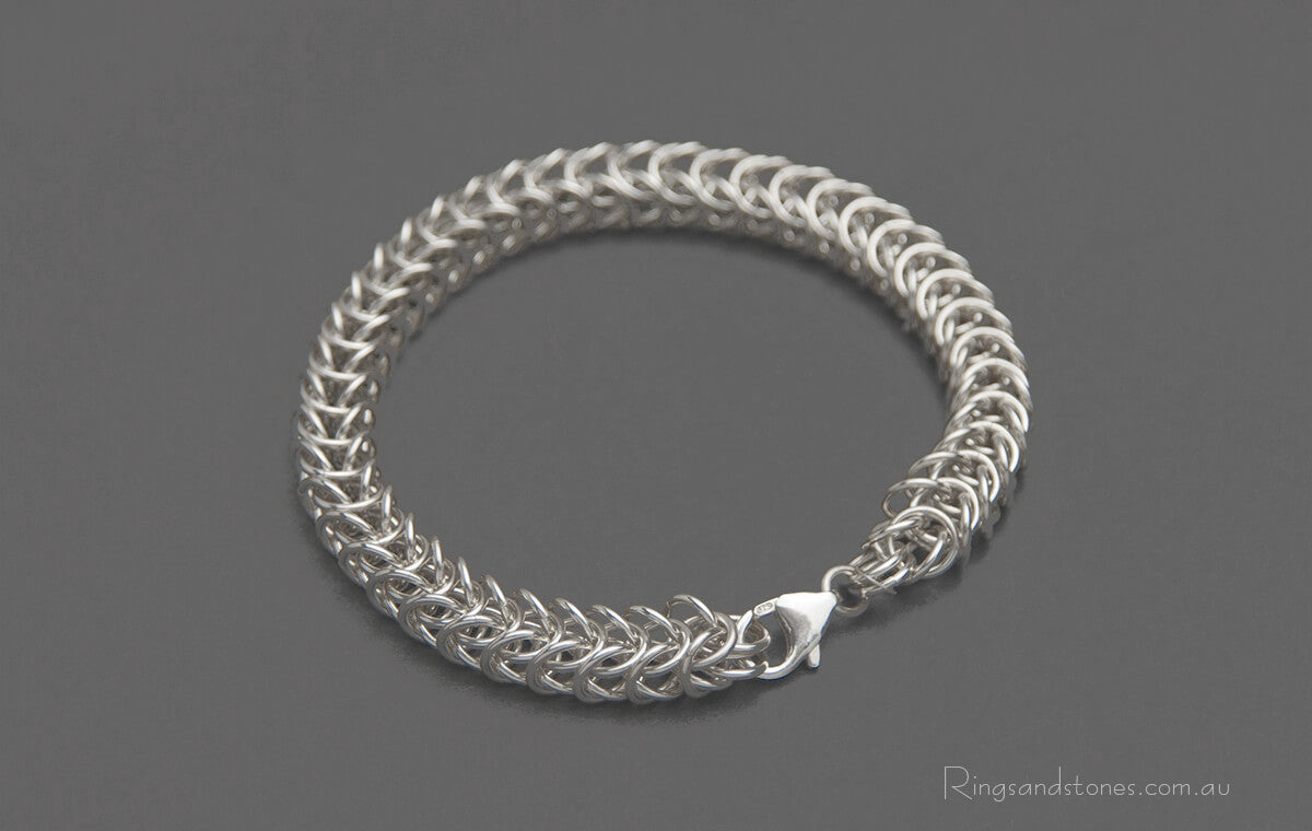 Sterling silver mans chain bracelet